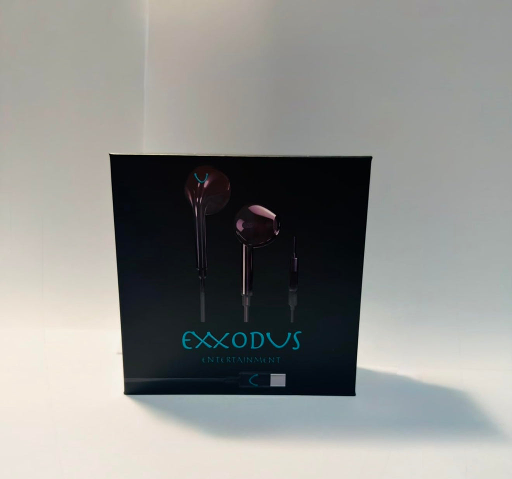 USB-C Wired Earphones Compatible with iPhone 15/16/17 Pro and pro Max, Built-in Microphone, 14mm Dynamic Driver, 1.2m Cable, Black and White