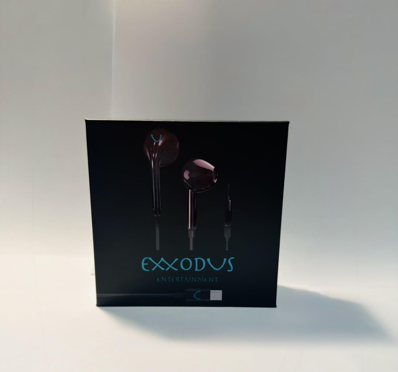 USB-C Wired Earphones Compatible with iPhone 15/16/17 Pro and pro Max, Built-in Microphone, 14mm Dynamic Driver, 1.2m Cable, Black and White